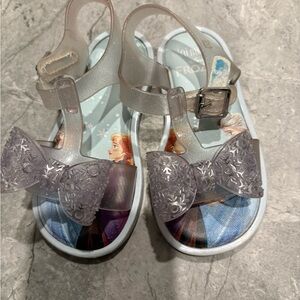 Mini Melissa Frozen Sandals with Purple Bow